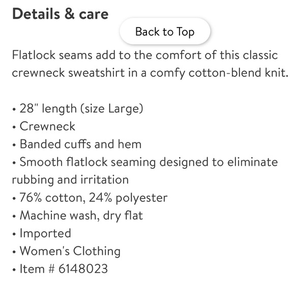 TopShop Flatlock Oversized Sweatshirt, size Small, Light Blue - Picture 3 of 3